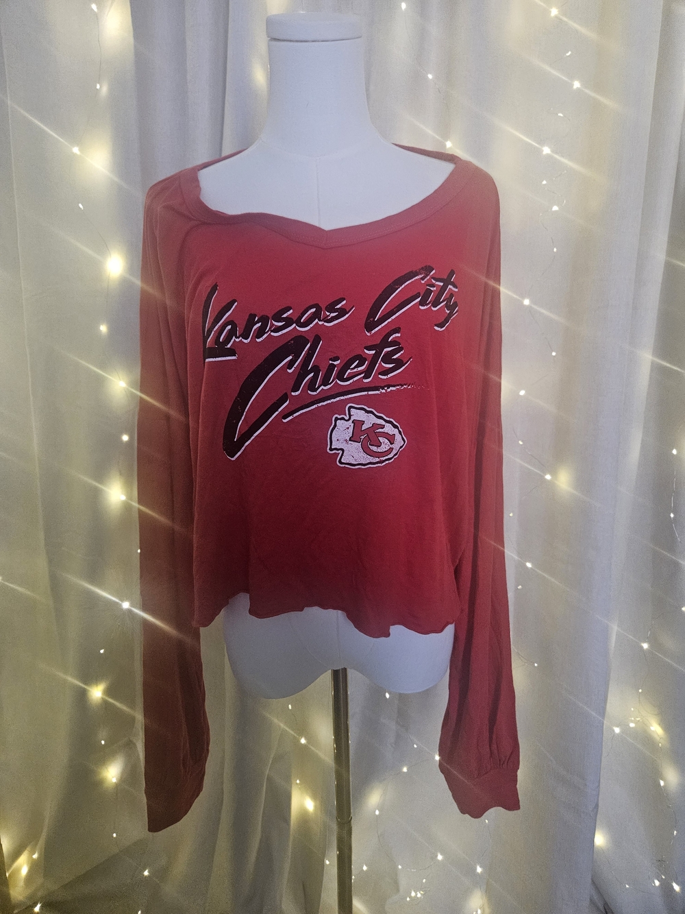 Kansas City Chiefs Red Long-Sleeve Women's Top